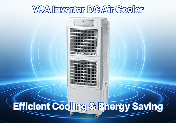 Inverter DC air cooler: 30% Stronger Airflow, Less Power Consumption